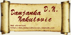 Damjanka Nakulović vizit kartica